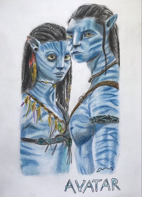 #avatar#Drawing Jake Sully And Neytiri, Avatar Drawing, Jake Sully, A Drawing, Avatar, Drawings