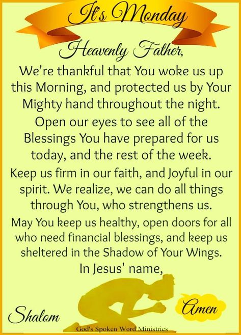 Prayers For A Good Work Week, Prayer For The Month Of November, Monday Morning Mantra, Monday Morning Prayer, God’s Mercy Is New Every Morning, Psalms 143:8 Mornings, Monday Prayer, Motivational Scriptures, Monday Blessings