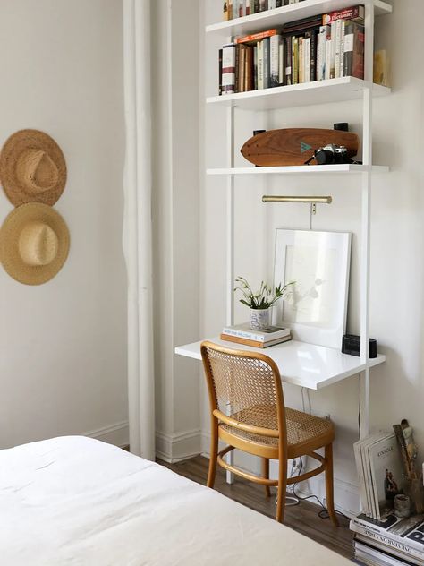 Storage And Desk Wall, Shelf Desk Diy, Nyc Room, Brooklyn Apartment, Hay Design, Family Of Five, Bedroom Desk, Crate Storage, Amber Interiors