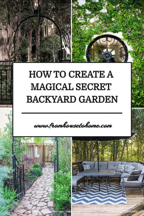 Secret Garden Ideas: How To Create A Magical Backyard Hidden Garden | Gardening Backyard Ideas Simple, Backyard Landscaping Ideas Diy, Backyard Landscaping Privacy, Low Maintenance Backyard Landscaping, Flagstone Garden, Patio Furniture Wood, Multi Level Decks, Simple Backyard Landscaping, Easy Backyard Landscaping