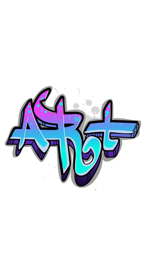 There are no borders for art - only walls. Bright sticker with the gradient word Art in graffiti style.. #art #Graffiti Intro Paragraph, Modern Graffiti, Graffiti Style Art, Art Graffiti, Graffiti Art, Spray Paint, Word Art, Borders, Graffiti