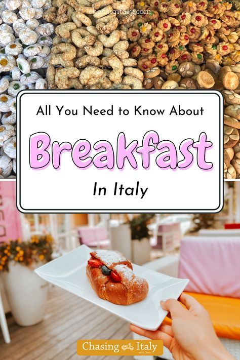 Read this complete local guide to find out what Italians eat for breakfast! Italian traditional food | Italian breakfast pastries | Italian food | what to eat in Italy Traditional Italian Breakfast, Breakfast Italian, Italian Breakfast Recipes, Italy Tips, Italian Drinks, Italian Bar, Food Italian, Italian Breakfast, Morning Drinks