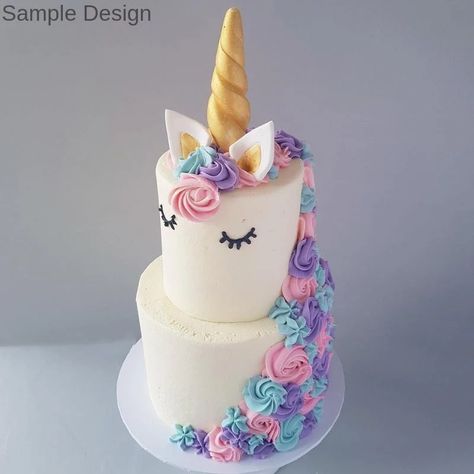 Small Unicorn Cake, Unicorn Cake Design, Unicorn Stuff, Eye Nail Art, Unicorn Birthday Cake, Fresh Flower Cake, Unicorn Baby Shower, Fake Bake, Pretty Birthday Cakes