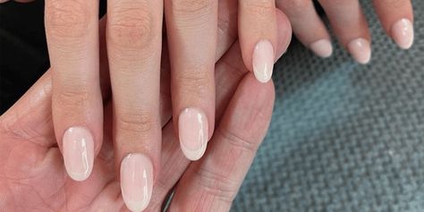 Celebrities like Zendaya and Kylie Jenner love the milky nail trend. Here's how to try this white-nude manicure at home. Strengthening Nail Polish, Nude Manicure, Chrome Manicure, Silicon Valley Bank, White Manicure, Milky Nails, Celebrity Nails, Nail Trend, Nail Strengthener