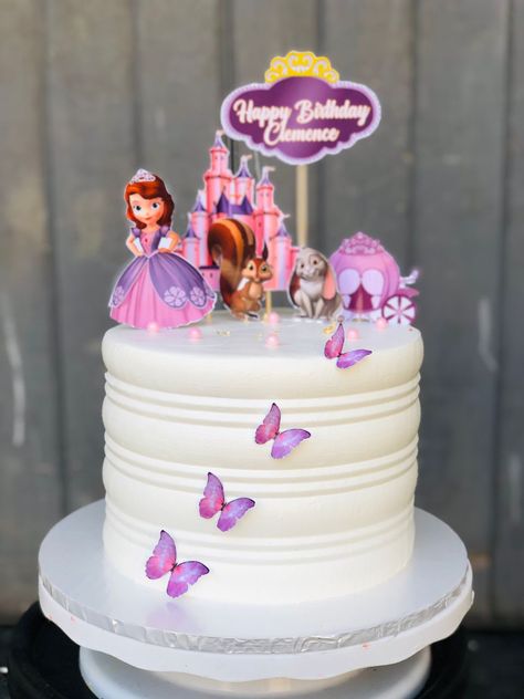 Sofia the first cake Sofia Theme Cake, Sophia The First Cake, Sofia The First Birthday Cake, Frozen Elsa Cake Topper, Sofia The First Cake, Elsa Cake Toppers, Sofia Cake, Elsa Cake, Barbie Birthday Cake