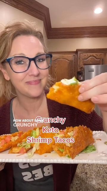 Kate Higdon Recipes, Low Carb Shrimp Tacos, Shrimp Tacos Keto, Keto Shrimp Tacos, Kate Higdon, Healthy Recipes Low Carb, Caveman Diet Recipes, Flavor God, Thm S Meals