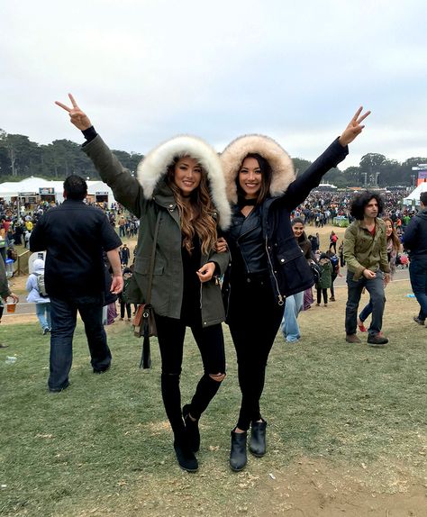 Outside Lands Recap with Cafe Bustelo! - Hapa Time Festival Outfits Winter, Cold Festival Outfit, Winter Festival Outfit, Edm Outfit, Hapa Time, Winter Music, Engagement Photo Outfits Fall, Outside Lands, Look Festival