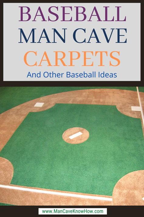 Baseball Man Cave Ideas, Baseball Basement, Man Cave Designs, Baseball Man Cave, Best Man Caves, Small Man Cave, Man Cave Items, Basement Game Room, Sports Man Cave