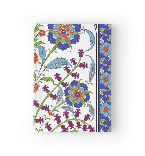 High-quality hardcover journal with wraparound print. 128 pages in ruled, graph or blank options. Islamic style art inspired by Ottoman/Turkish iznik tiles. Islamic Style, Iznik Tile, Turkish Art, Art Quilt, Hardcover Journals, Style Art, A Journal, Islamic Art, Paper Stock