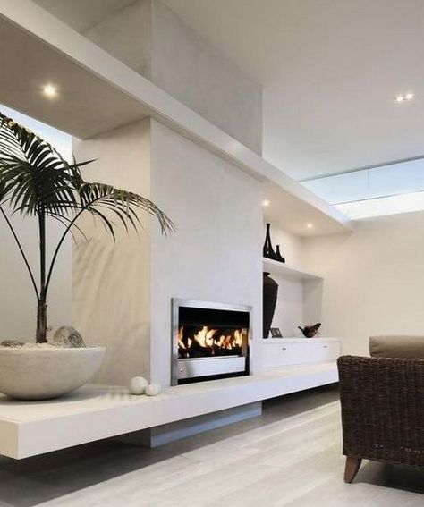 Electric Fireplace Design, White Electric Fireplace, Fireplace Modern Design, Contemporary Fireplace Designs, Fireplace Dimensions, Large Fireplace, Feature Wall Living Room, White Fireplace, Electric Fire