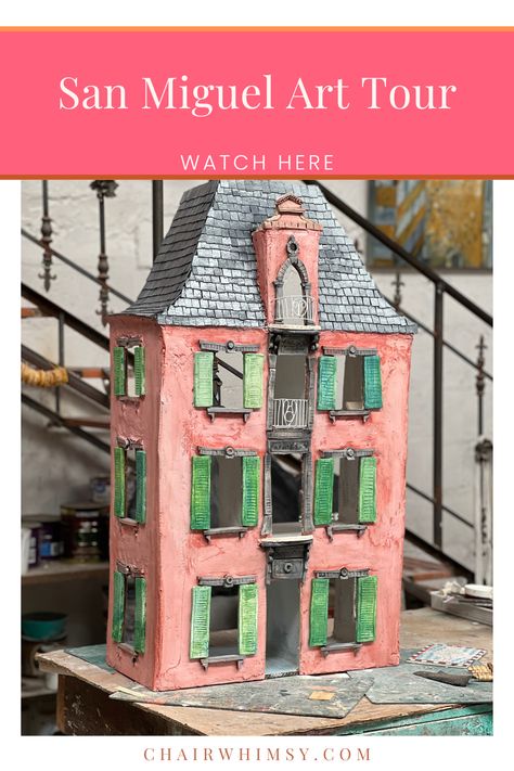 Ceramic Doll House, Ceramics Sculptures, Ceramic Doll, Tiny Furniture, Studio Tour, Doll Houses, Wall Colors, Bird House, Art Studio