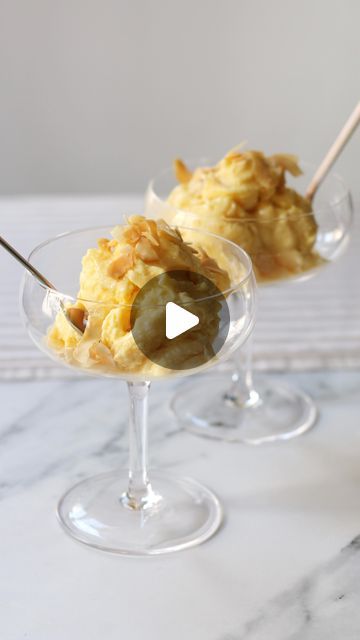 Delicia Bale on Instagram: "If you are looking for a healthier treat to cool down in this weather make this greek yogurt and mango ice cream! There is no need for an ice-cream maker and I think this method would work great for other flavors too! 🥭

Mango Greek Yogurt Ice Cream 
Ingredients 
Serves 4
300g mango
200g greek yogurt 
1 tsp vanilla extract
1 tbsp honey

To top
Coconut flakes 

Method 
1. The night before you want to make this place the mango in the freezer and the Greek yogurt in an ice cube tray and freeze overnight.
2. The next day add the mango, greek yogurt, honey and vanilla in a food processor, leave for around 5 minutes to let them defrost a little and blend until smooth. You may need scrap down the sides a couple times.
3. Once blended serve topped with some coconut fla Mango Greek Yogurt, Greek Yogurt Ice Cream, Greek Yogurt Honey, Yogurt Honey, Mango Ice Cream, Yogurt Ice Cream, 2024 Recipes, Ice Cream Ingredients, Ice Cream Maker