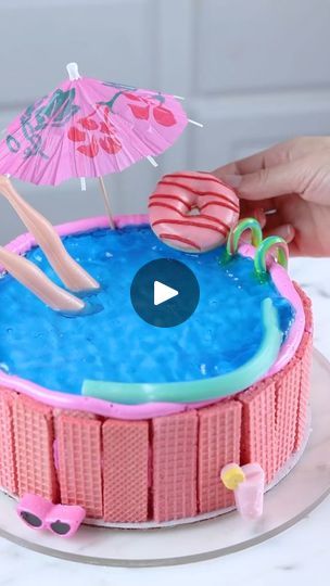 747K views · 1.2K reactions | Barbie Pool Cake Hack 💖🌴 | Barbie Pool Cake Hack 💖🌴 #barbie #cake #cakedecorating #cakehack #cake | By Cruze Farm | You want to go for a ride? Sure
I can. Jump in. Undress me everywhere
imagination life is your creation. Barbie, let's go
party. Barbie Pool Cake, Pool Birthday Cakes, Donut Floaties, Grocery Store Cake, Umbrella Party, Barbie Pool, Barbie Pool Party, Pool Party Cakes, Pool Cake