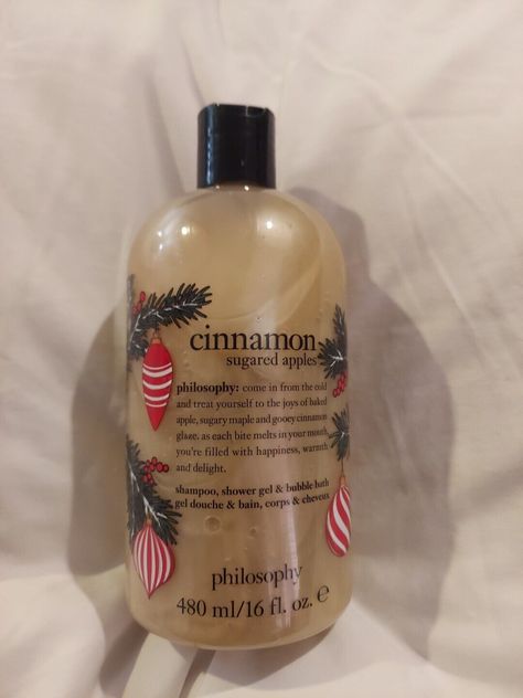 PHILOSOPHY CINNAMON SUGARED APPLES Shampoo Shower Gel Body Wash 16oz. Philosophy Shampoo And Conditioner, Philosophy Body Wash Aesthetic, Body Washes That Smell Good, Philosophy Shampoo, Strawberry Milkshake Philosophy, Body Washes, Philosophy Body Wash, Cinnamon Philosophy, Philosophy Body Wash Christmas