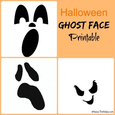 Halloween ghost face printable Ghost Face Printables Free, Ghost Faces Ideas, Ghost Costume Sheet, Ghost Costume Kids, Face Printable, Halloween Doodles, Clever Halloween, Face Stencils, Ghost Diy