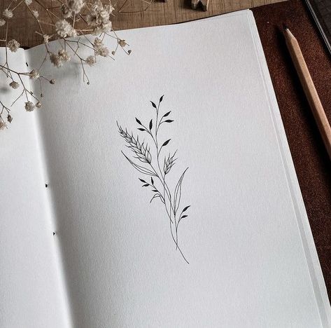 Wheat Spine Tattoo, Simple Wheat Tattoo, Wheatgrass Tattoo, Fine Line Wheat Tattoo, Wheat Grass Tattoo, Sweet Grass Tattoo, Sweetgrass Tattoo, Wheat Tattoos For Women, Tryzub Tattoo