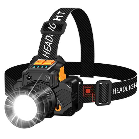 Led Headlamp, Upgraded Version Motion Sensor Headlamp, 2000 Lumen Super Bright Headlight, 3 Modes, Rotary Zoombale, Waterproo Head Flashlight, Rechargeable Headlamp, Night Fishing, Led Headlamp, Camping Lights, Latest Gadgets, Camping Accessories, Emergency Lighting, Work Lights