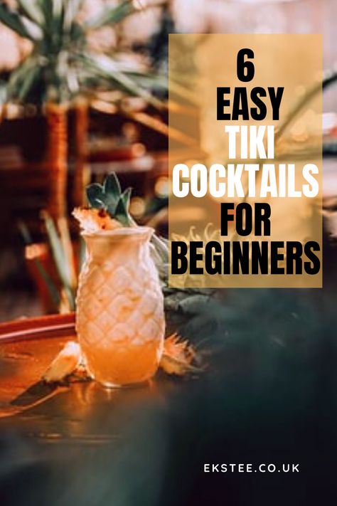 Tiki Bar Cocktail Recipes, Rum Tiki Cocktails, Big Batch Tiki Cocktails, Tiki Bar Drinks Cocktail Recipes, Easy Tiki Drinks, Tiki Bar Cocktails, Tiki Cocktails Recipes, Luau Cocktails, Tiki Bar Drinks