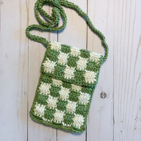 Crossbody Crochet Bag Pattern Free, Crossbody Bag Pattern Free, Crossbody Bag Pattern, Bag Pattern Free, Checker Print, Bag Crochet, Crochet Bag Pattern, Pattern Free, Checkered Pattern