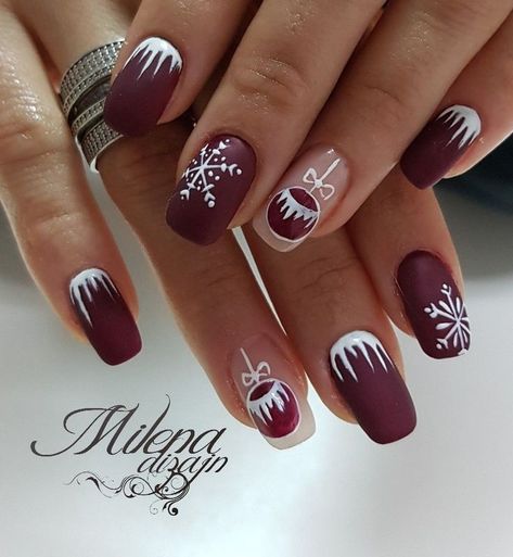 Navy Blue Winter Nail Design | Winter Nail 2023 Trends Elegant Christmas Nails Classy, Christmas Nails Elegant, Fancy Nails Designs, Winter Nails Acrylic, Christmas Gel Nails, Christmas Nail Art Designs, Christmas Nails Acrylic, Winter Nail, New Year's Nails