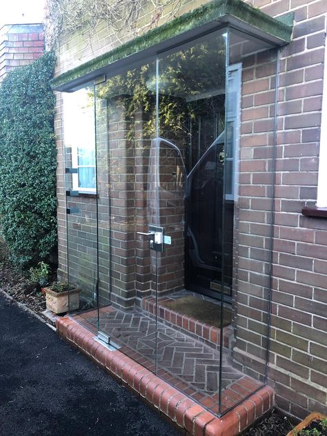 Frameless glass porch Staffordshire | Frameless Glass Bi Fold Doors & Patio Doors Glass Front Porch Ideas Uk, Small Glass Porch, Glass Front Porch Ideas, Glass Entrance Porch, Glass Enclosed Porch, Glass Porch Ideas, Glass Porch Enclosed, Glass Porch Ideas Entrance, Porch With Toilet