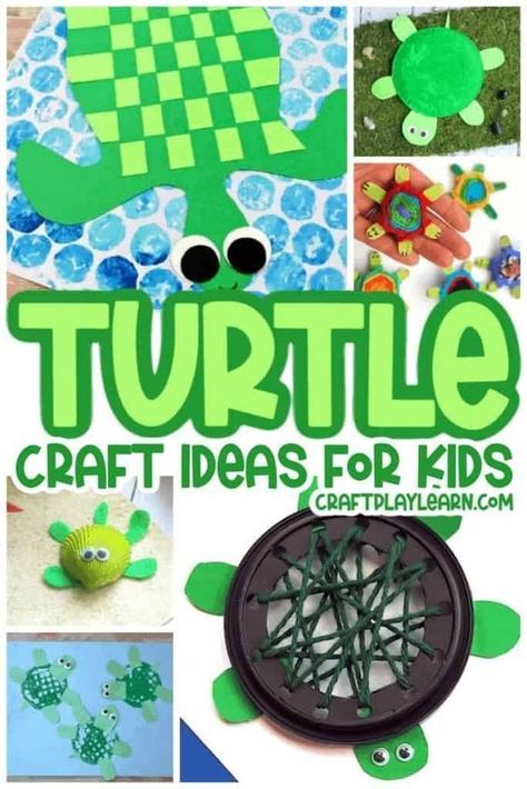 Turtle Crafts For Kids, Turtle Craft, Zoo Crafts, Turtle Crafts, Crafting Techniques, Creative Kids Crafts, Unicorn Crafts, Cute Turtle, Simple Crafts