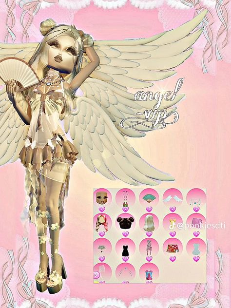 Fancy Dress Code, Crochet Disney, Angel Outfit, Aesthetic Roblox Royale High Outfits, Baddie Outfits Ideas, Angel Dress, Combo Dress, Angel And Devil, Game Dresses