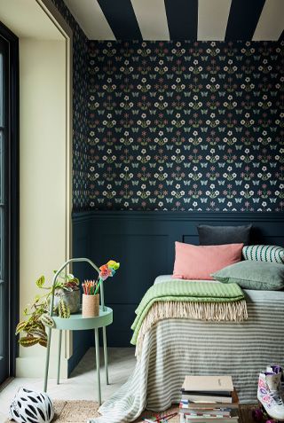 Intelligent Matt Emulsion - Washable Paint | Little Greene Interior Paint Finishes, Contemporary Color Schemes, Blue Floral Wallpaper, Dark Blue Wallpaper, Wallpaper Interior, Little Greene Paint, Wallpaper Direct, National Trust, Painted Floors