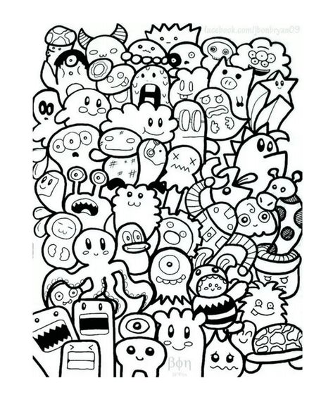 Relax With These 3,700+ Free, Printable Coloring Pages for Adults Monster Drawings, Doodle Art Posters, Doodle Art For Beginners, Arte Doodle, Adult Coloring Books Printables, Doodle Art Journals, Doodle Art Drawing, Free Adult Coloring Pages, Printable Adult Coloring Pages