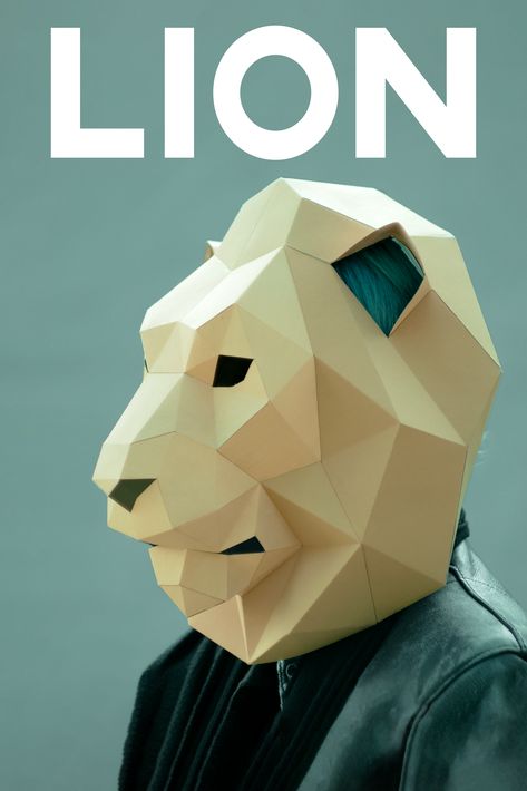 #SHAMECOVER LION mask pattern including instruction are supplied as a 30-page PDF that is available to download as soon as you complete your purchase, so you don't have to wait for postal delivery. Just download your PDF and print the templates on normal printer paper. all templates are FULLY COMPATIBLE WITH BOTH A4 AND US LETTER PAPER. the instructions also include a simple headband to ensure the completed mask fits well. This mask takes approximately 3-5 hours to build. $7.10 Project Printable, Cat Mask Diy, Mask Papercraft, Paper Mask Template, Mask Template Printable, Mask Halloween Costume, Mask Cat, Lion Mask, Animal Mask