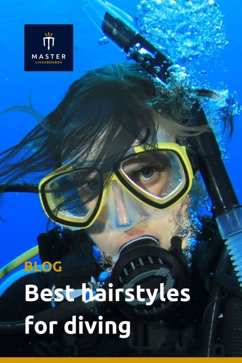 Hairstyles For Scuba Diving, Scuba Diving Hairstyles, Diving Hairstyles, Scuba Hair, Hair Floating, Strands Of Hair, Scuba Diving Mask, Best Hairstyle, Scuba Diver