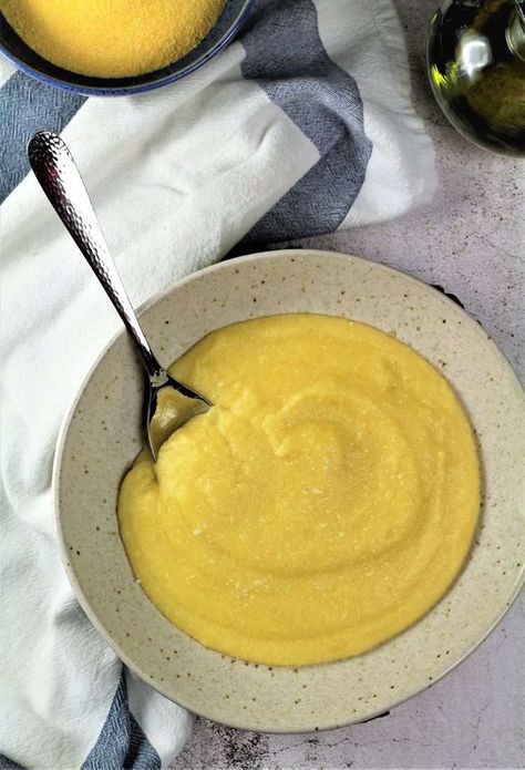 Easy Oven Baked Creamy Polenta Oven Baked Polenta, Oven Polenta, Plate Diet, Baked Polenta, How To Cook Polenta, Creamy Polenta, Veg Food, Classic Italian Dishes, Food Lab