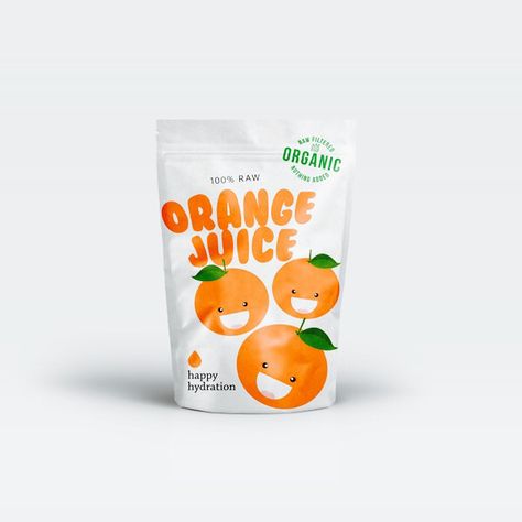 Kids Juice Packaging, Sugar Free Juice, Trendy Packaging, Organic Orange Juice, Juice Bars, Kids Packaging, Packaging Concept, Kids Juice, Cream Packaging