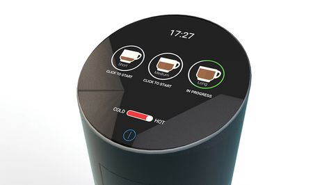 A Touch Screen Coffee Machine | Yanko Design Lavazza Coffee Machine, Chicago Coffee Shops, Coffee Table With Stools, Types Of Coffee, Capsule Coffee Machine, Nespresso Machine, Coffee Truck, Coffee Tamper, Computer Programmer