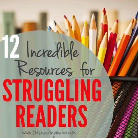 12 Incredible Resources for Struggling Readers- compiled by  This Reading Mama http://thisreadingmama.com/12-incredible-resources-for-struggling-readers/ Reading Struggles, Remedial Teaching, Learning Specialist, Learning Differences, Reading Help, Reading Specialist, Reluctant Readers, 4th Grade Reading, 3rd Grade Reading