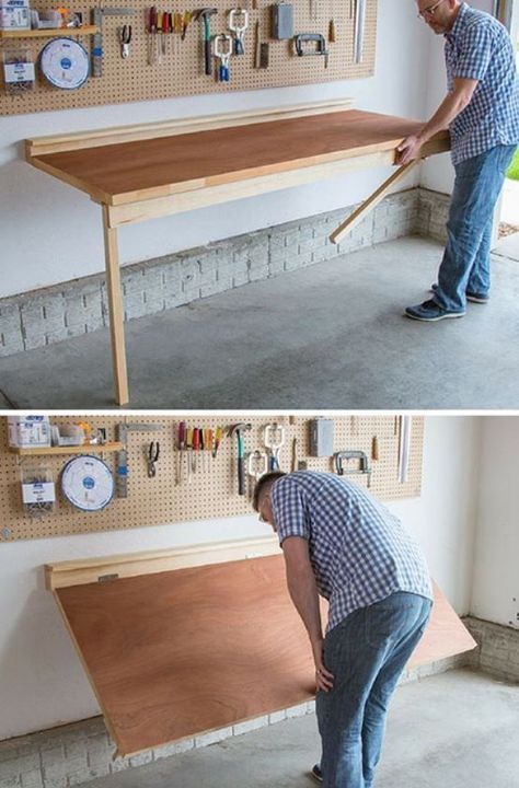 Small Garage Organization, Storage Hacks Diy, Garage Organisation, Small Garage, Garage Organization Diy, Garage Remodel, Garage Work Bench, Diy Garage Storage, Garage Makeover