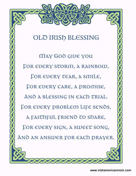 May God Give You For Every Storm A Rainbow | Irish American Mom Irish Bedroom, Irish Blessing Quotes, Irish Blessing Printable, Fruit Rainbow, Old Irish Blessing, Irish Toasts, Irish Prayer, Mom Memorial, Irish Genealogy