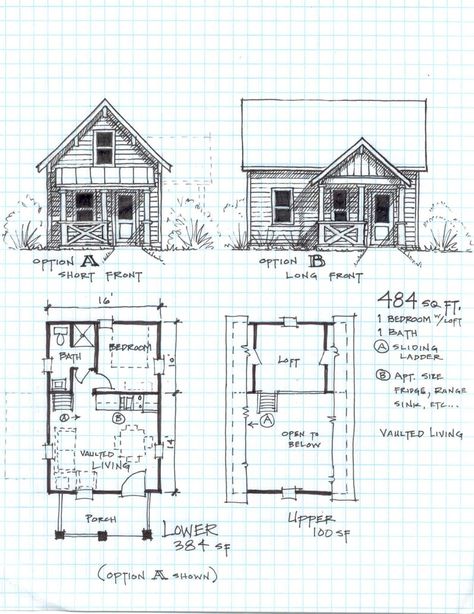 Free Small Cabin Plans that will Knock your Socks Off – M.D. Creekmore Floor Plans With Loft, Small Cabin House Plans, Cabin Blueprints, Small Cabin House, Building A Small Cabin, Loft Floor Plans, Small Cabin Plans, Unique House Plans, Small Floor Plans