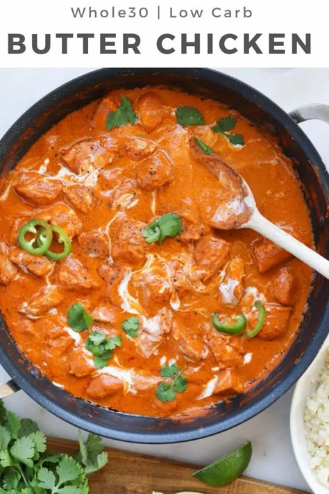 Butter Chicken Meal Prep, Dairy Free Butter Chicken, Macro Planning, Dairy Free Butter, Low Carb Dairy Free, Whole30 Meal Prep, Dairy Free Low Carb, Macros Diet, Counting Macros