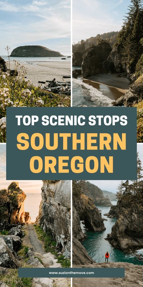 Discover the best scenic spots on the Southern Oregon Coast with this guide! Find out where to stop for stunning views and memorable outdoor experiences. — southern oregon coast road trip | southern oregon coast things to do | southern oregon travel | southern oregon hikes What To Wear Oregon Coast Summer, Southern Oregon Travel, Oregon Coast Road Trip, Oregon Trip, Southern Oregon Coast, Oregon Hikes, Oregon Vacation, Oregon Beaches, Oregon Waterfalls