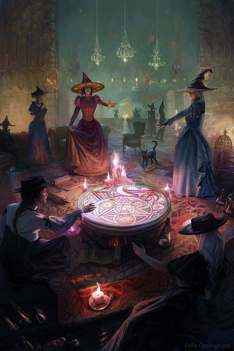 Witch Coven, Fantasy Magic, Witch Magic, Witch Art, Witch Aesthetic, Fantasy Artist, Arte Fantasy, Fantasy Inspiration, Coven