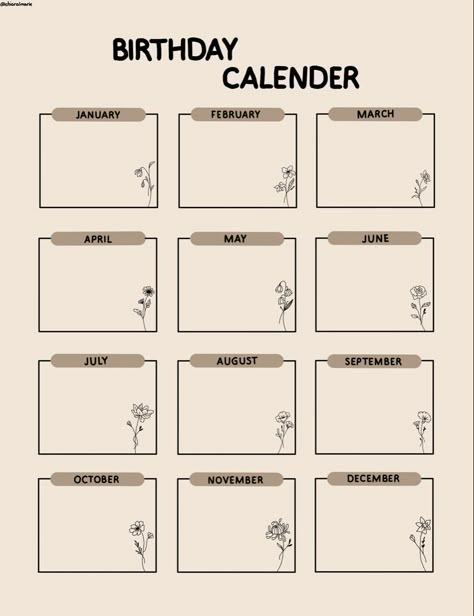 Class Birthday Calendar, Birthday Chart Design, Birthday Calendar Template, Welcome To Class, Class Birthdays, February Calendar, School Timetable, Birthday Tracker