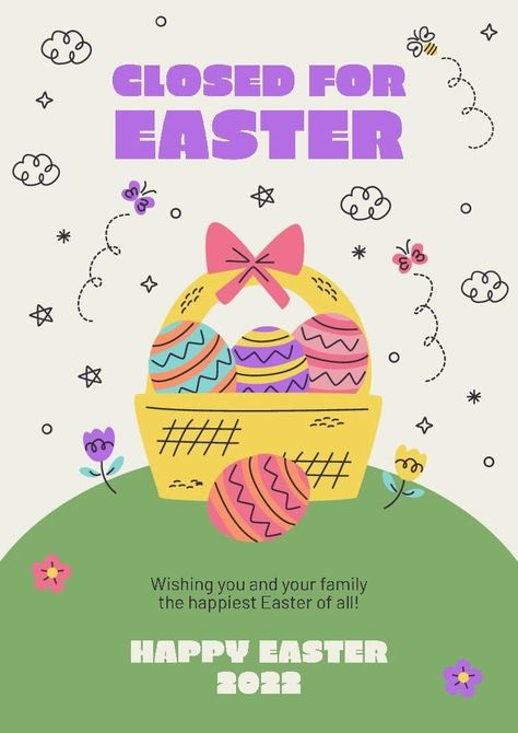 Creative Closed For Easter Poster Easter Creative Poster, Easter Poster Design Church, Easter Poster Design Graphics, Easter Design Poster, Happy Easter Flyer Design, Easter Graphic Design Poster, Happy Easter Poster Design, Easter Poster Design, Easter Flyer