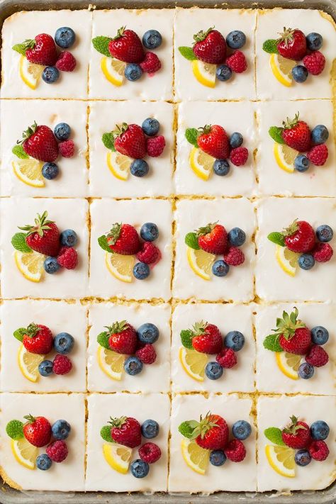 Lemon Sheet Cake | Cooking Classy Sheet Tray Cake, Layered Sheet Cake Recipes, Tray Cakes Decoration, Sheet Pan Cake Decorating Ideas, Tray Cake Decoration, Best Sheet Cake Recipes, Celebration Of Life Cake Ideas, Birthday Cake Sheet, Shower Dessert Ideas