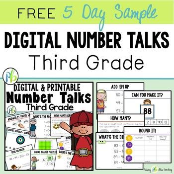 This free DIGITAL number talk sample is perfect for trying out number talks in your Third Grade classroom. It includes a digital version of five engaging number talk activities from Unit 2 of Third Grade Number Number Talks Third Grade, Second Grade Books, Accountable Talk, Fifth Grade Resources, Number Talks, Math Talk, Fourth Grade Math, Daily Math, Third Grade Classroom