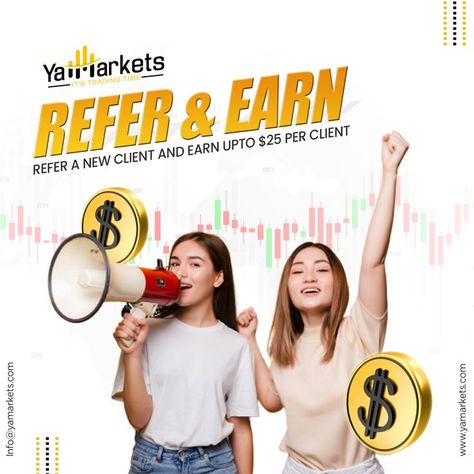 Yamarkets presents a new IB promotion for all those who wish to get extra income on Forex simply by referring new clients to the company. Enter the IB Room in your Client Area to activate your IB account. Everything is ready for you to start promoting us. Learn more here: https://www.yamarketspartners.com/refer-and-earn/ #YaMarkets #Forex_Analysis #TrustedBroker #ForexTradingPlatform #BestMobileApplication #Bitcoin #Cryptocurrency #Best_trading_platform #mobile_trading_plaform #forex_trading_ Refer And Earn Design, Refer And Earn, Forex Analysis, Real Estate Banner, Money Design, Mobile Ui Design, Trading Platform, Referral Program, Promotional Design