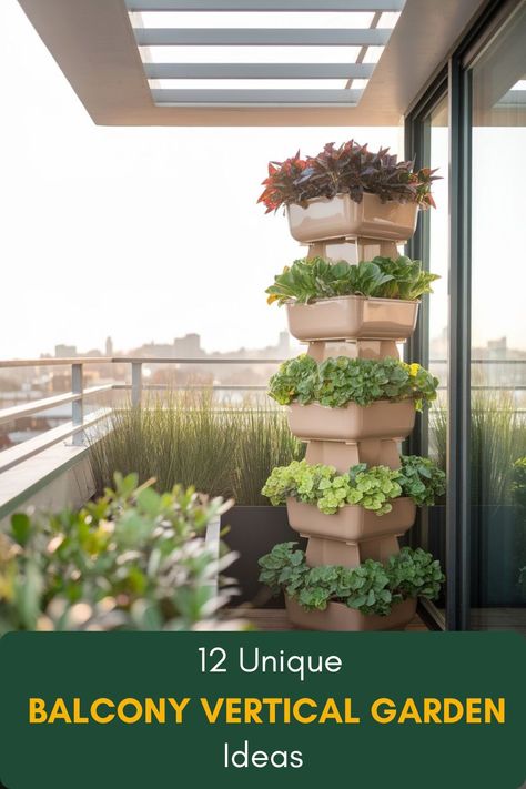 Don’t let limited space stop you from gardening! Try these balcony vertical garden ideas for a vibrant, eco-friendly corner. 🌻 Read more. Vertical Herb Garden Wall Outdoors, Growing Food On Balcony, Vertical Gardens Outdoor, Green Stalk Vertical Garden Ideas, Verticle Gardening Vegetables, Wall Garden Ideas Outdoor, Balcony Vertical Garden, Verticle Herb Garden, Urban Gardening Balcony