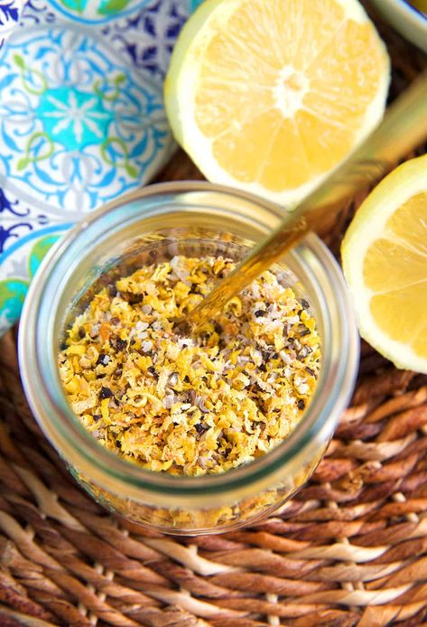 Lemon Pepper Seasoning Recipe Lemon Pepper Rice, Lemon Pepper Seasoning Recipe, Dried Lemon Zest, Meatloaf Seasoning, Pepper Rice, Rice Seasoning, Gluten Free Cookbooks, Lemon Zester, Pepper Seasoning