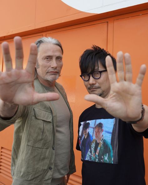 Instagram photo by Hideo Kojima • May 4, 2024 at 9:21 PM Kojima Productions Logo, Hideo Kojima, Hideo Kojima Mads Mikkelsen, Mads Mikkelsen Selfie, Mads Mikkelsen Instagram, Kojima Productions, Human Reference, Mads Mikkelsen, Metal Gear Solid