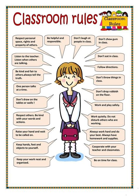 Image Struktur Teks, Rules Poster, Classroom Rules Poster, Class Rules, Learning English For Kids, Conversational English, School Rules, English Vocab, Kids English